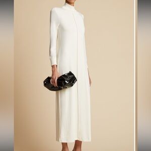 KHAITE The Devon Dress in Cream